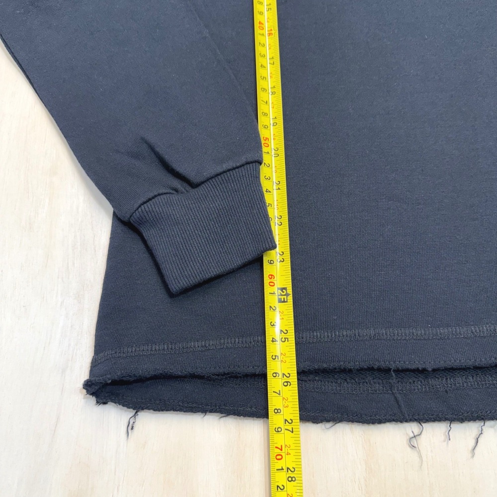Alternative Apparel‎ Black Raglan Sweatshirt High Low Raw Hem Large Womens NWOT - Picture 11 of 11